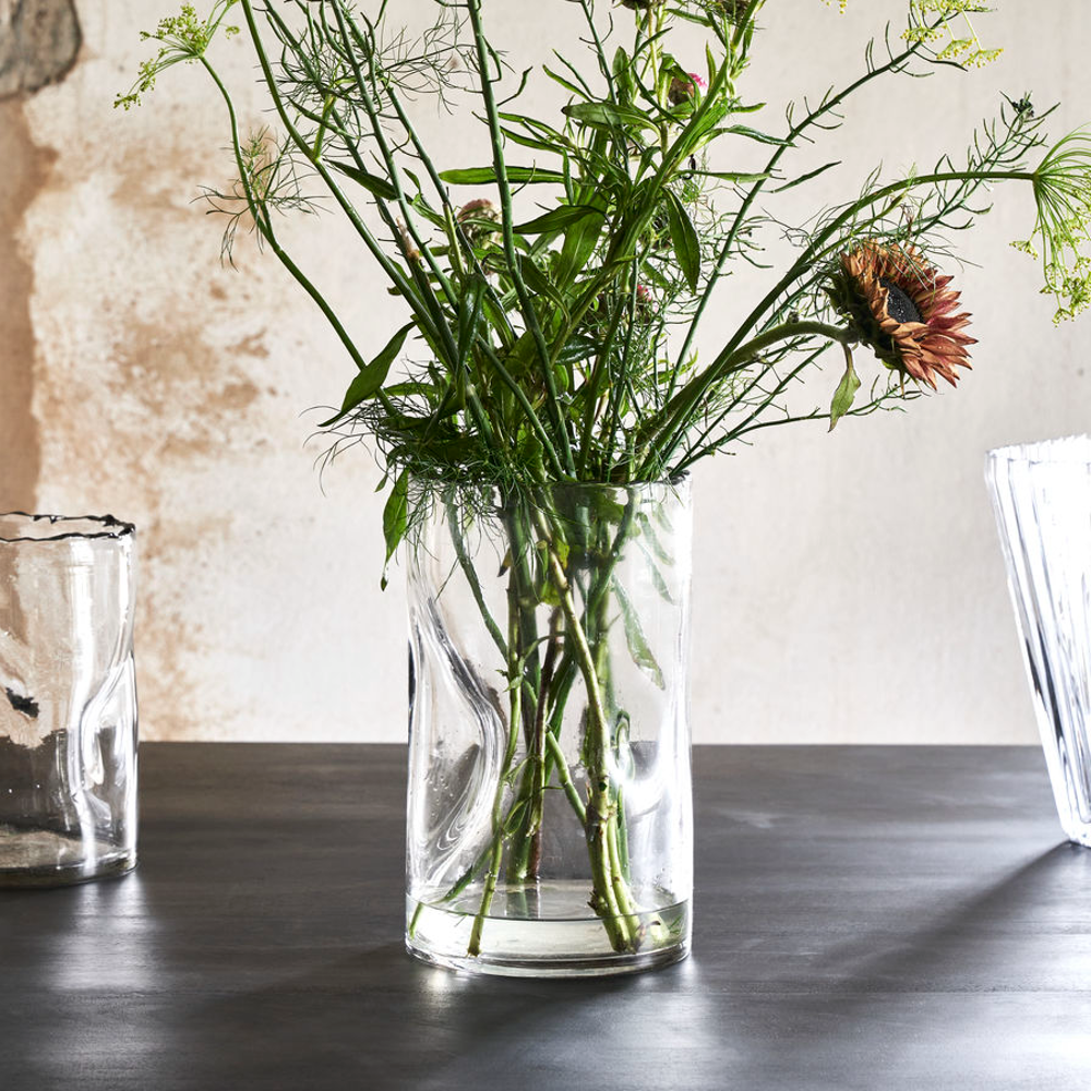 Clear Glass Vase 25cm | Annie Mo's