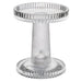 Clear Ribbed Glass Candle Holder 12cm | Annie Mo's