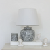 Compact Morkenna Lamp with White Shade 42cm