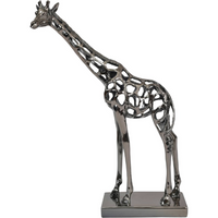 Courtney Black Nickel Hollow Giraffe Sculpture 50cm | Annie Mo's