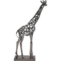 Courtney Black Nickel Hollow Giraffe Sculpture 70cm | Annie Mo's