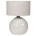 Cream Ceramic Pimpled Ball Table Lamp with Shade | Annie Mo's