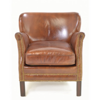 Cromarty Brown Leather Armchair | Annie Mo's