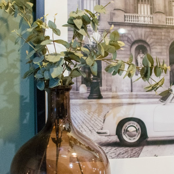 Large Brown Glass Bottle Vase 51cm