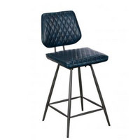 Dalton Navy PU Leather Counter Dining Bar Stool  | Annie Mo's
