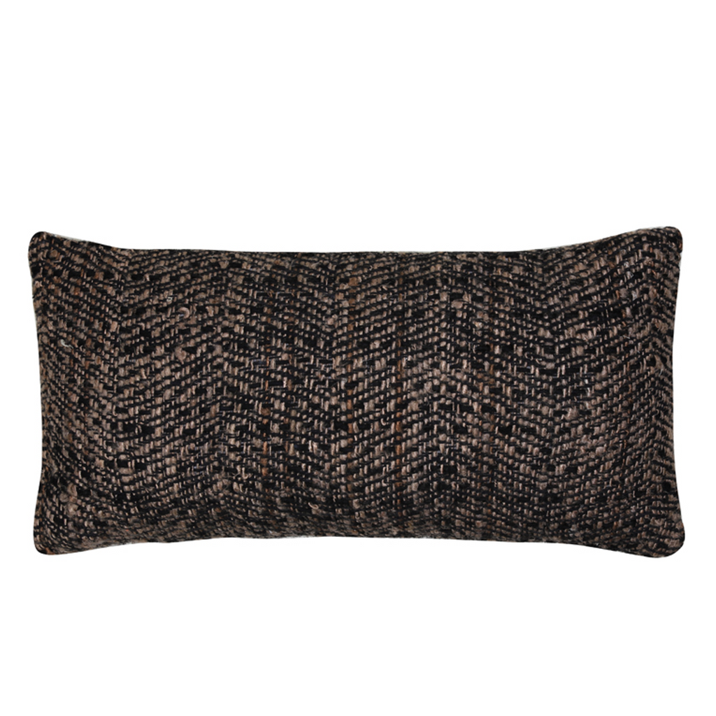 Dark Brown Textured Cushion 60x30cm | Annie Mo's