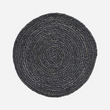 Dark Grey Jute Dinner Plate Mats