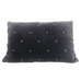 Dark Grey Velvet Criss Cross Cushion 60cm x 40cm | Annie Mo's