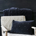 Dark Grey Velvet Criss Cross Cushion 60cm x 40cm