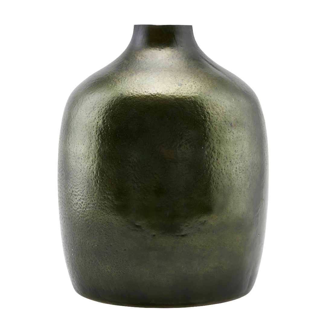 Deep Green Glass Vase 29cm
