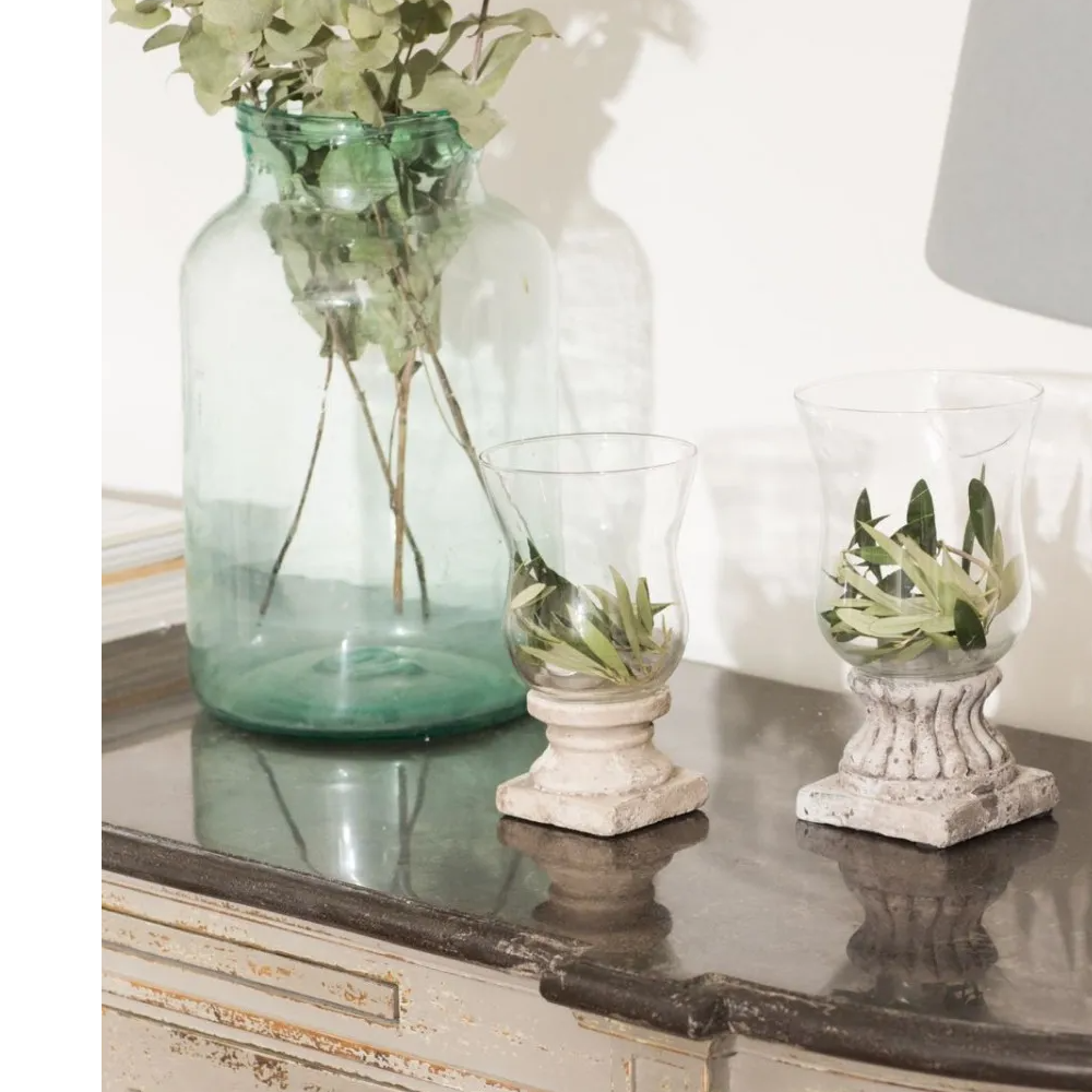 Dinky Stone Hurricane Lamp 19cm | Annie Mo's