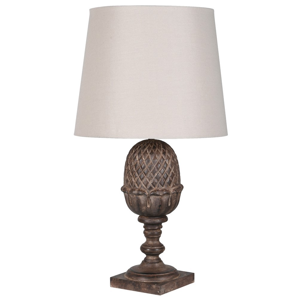 Distressed Acorn Lamp Complete with Shade 73cm | Annie Mo's