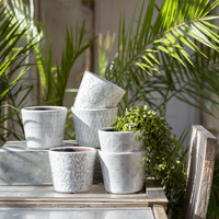 Dutch Style Plant Pots 12x14cm Faded Grey | Annie Mo's