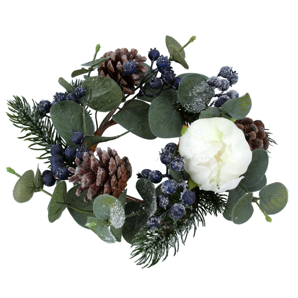 Eucalyptus, Fir and Blueberry Candle Ring 22cm | Annie Mo's