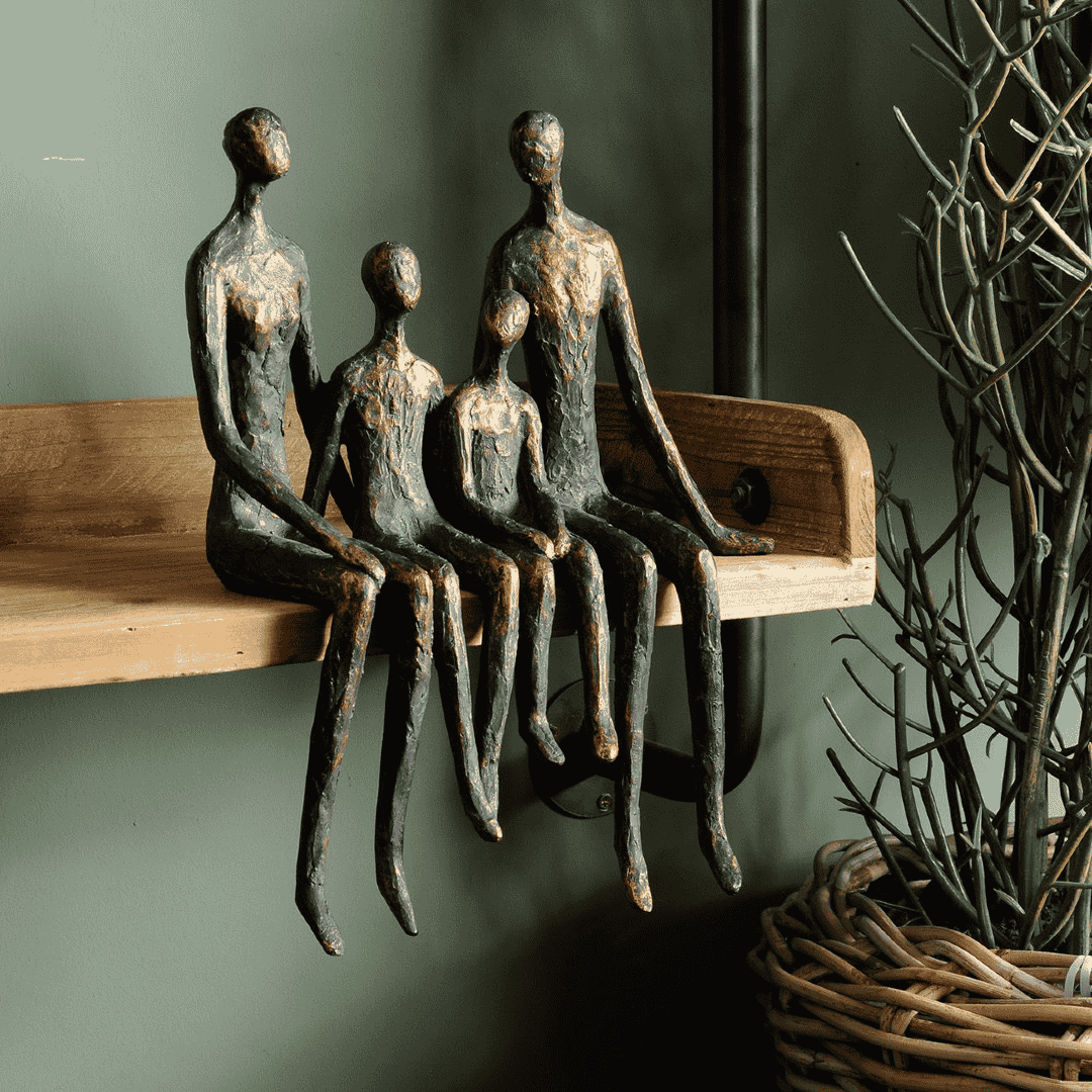 Family of Four Shelf Sculpture 28cm | Annie Mo's