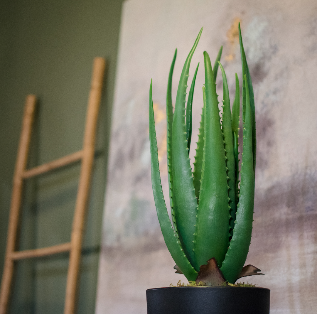Faux Potted Aloe Plant 58cm