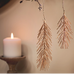 Fir Frond Design Hanging Decorations - Set of Three - Size Choice