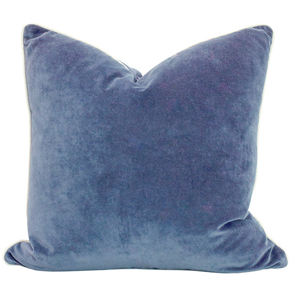 Fjord Blue Velvet Cushion 50x50cm | Annie Mo's