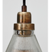 Fluted Clear Glass Pendant Lamp 30cm