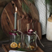 Forest Green Rustic Dinner Candle 18cm