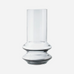 Formed Light Grey Glass Vase 24cm | Annie Mo's