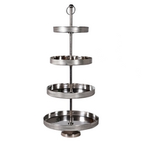 Four Tier Nickle Whatnot 97cm | Annie Mo's