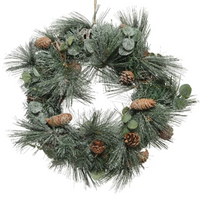 Frosted Pinecone Wreath 50cm | Annie Mo's