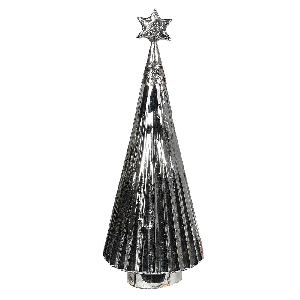 Large Antique Silver Glass Christmas Tree 45cm | Annie Mo's