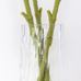 Glass Vase Clear Ripple 26cm