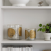 Gold Leaf Glass Votive Candle Holder 20cm