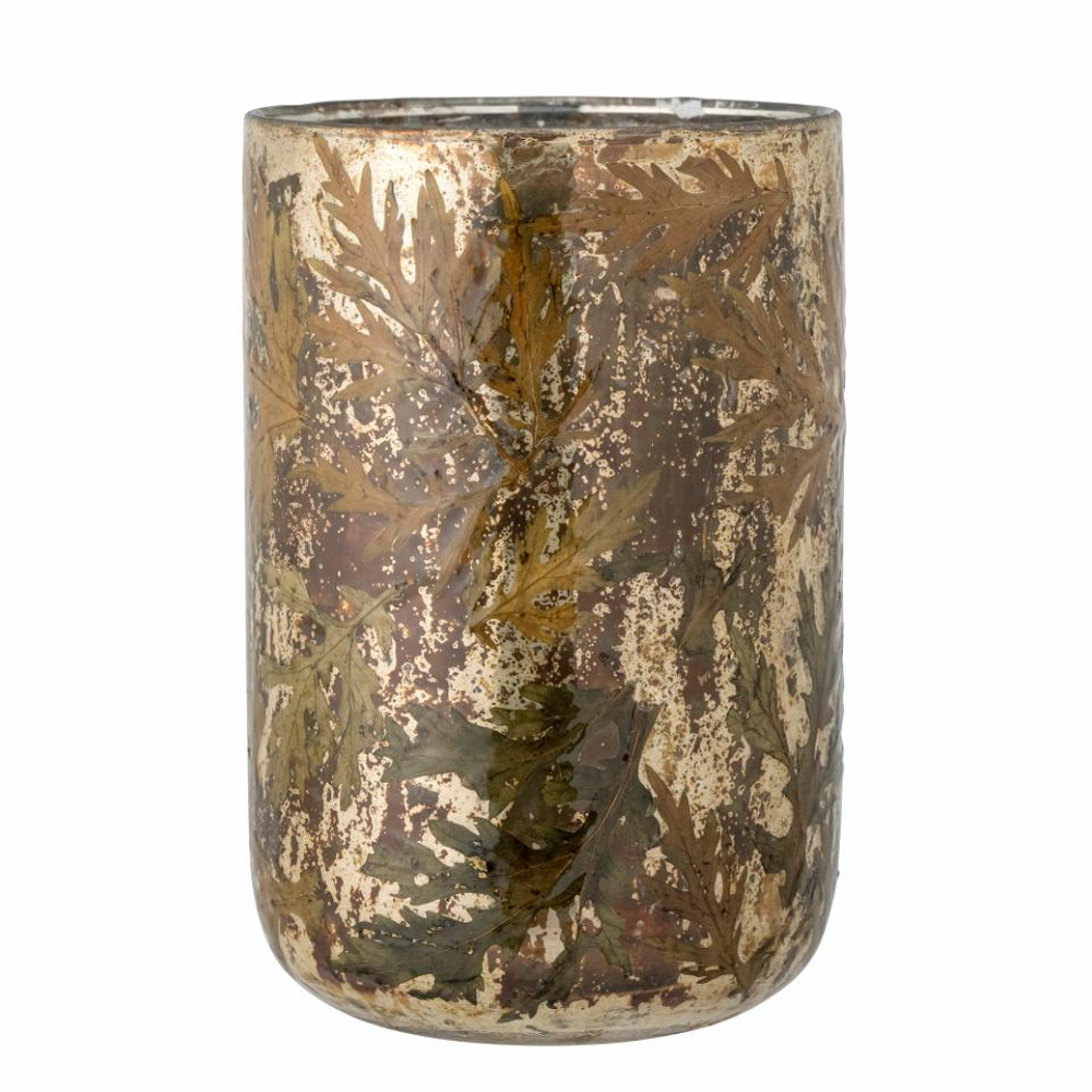 Golden Glass Patterned Vase 20cm | Annie Mo's