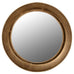 Golden Hammered Rim Round Wall Mirror 100cm | Annie Mo's
