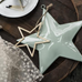 Green Metal Star with Jute String 20cm | Annie Mo's