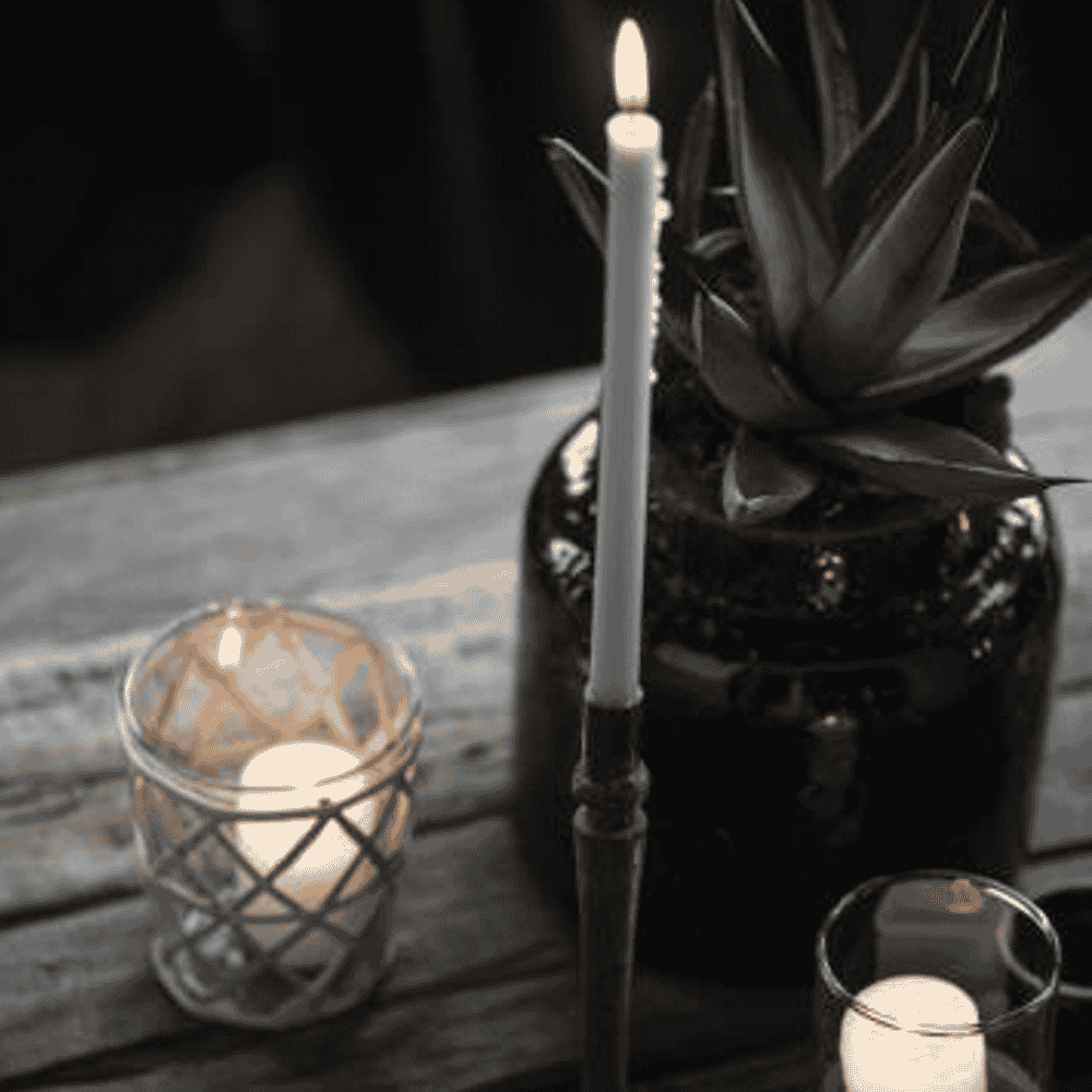 Green Taper Candle 20cm