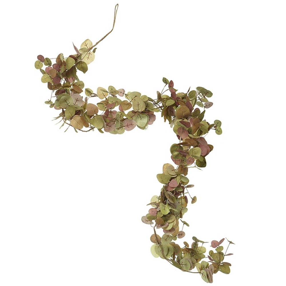 Green and Pink Foliage Garland 180cm | Annie Mo's