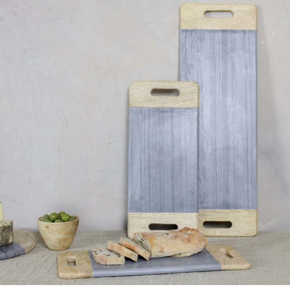 Grey Marble Platter Board 40cm | Annie Mo's
