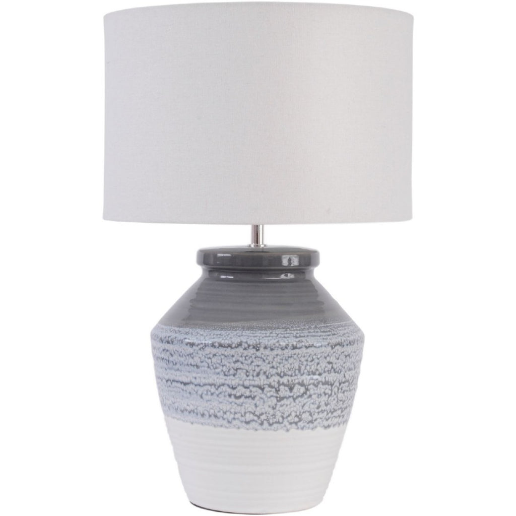 Grey and Blue Ceramic Table Lamp with Shade 59cm | Annie Mo's
