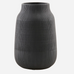 Grooved Black Vase 22cm