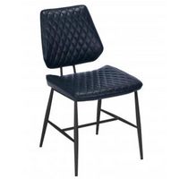 Dalton Navy PU Leather Dining Chair | Annie Mo's