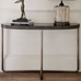 Half Moon Console Table with Black Tinted Glass 122cm