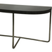 Half Moon Console Table with Black Tinted Glass 122cm