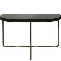 Half Moon Console Table with Black Tinted Glass 122cm | Annie Mo's