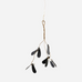 Hanging Metal Mistletoe Black 15cm