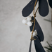 Hanging Metal Mistletoe Black 15cm