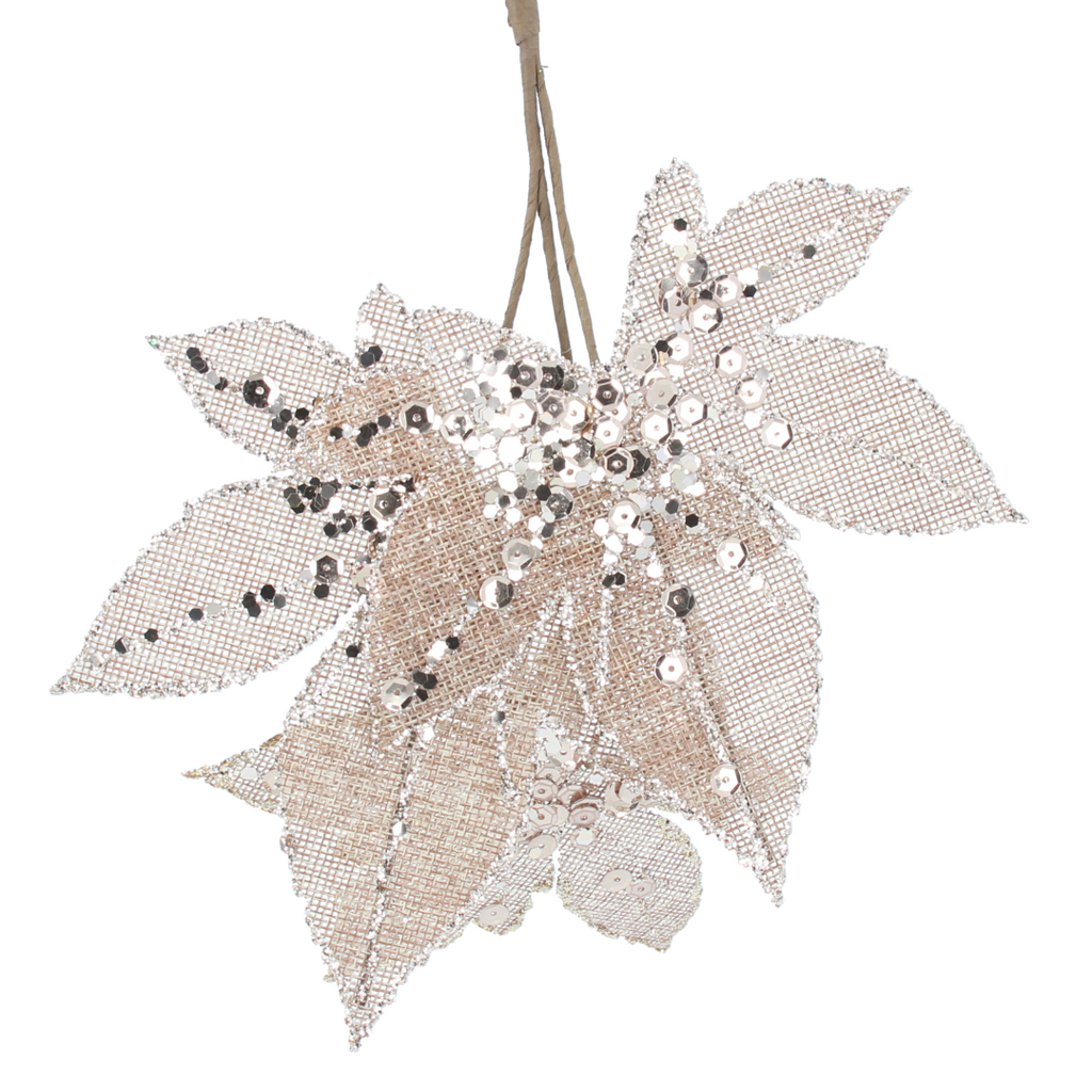 Hessian Maple Leaves with Glitter Pick | Annie Mo's