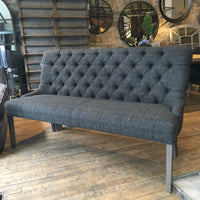 Buttoned Back Bench - Harris Tweed