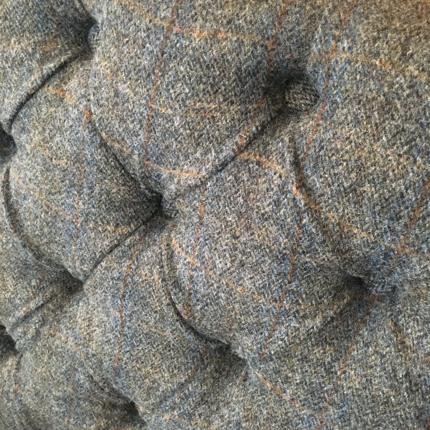 Buttoned Back Bench - Harris Tweed