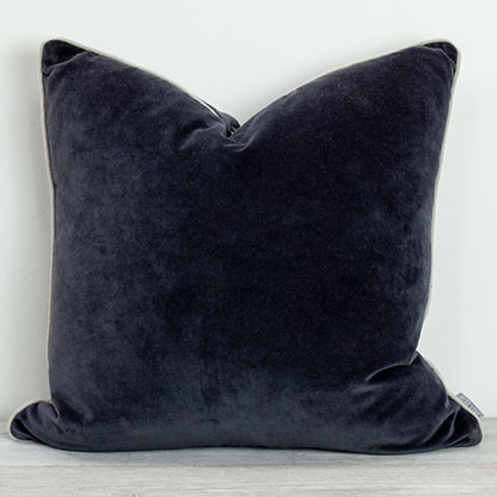 Indigo Velvet Cushion 50x50cm | Annie Mo's