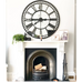 Iron Mirrored Wall Clock 106cm Room View