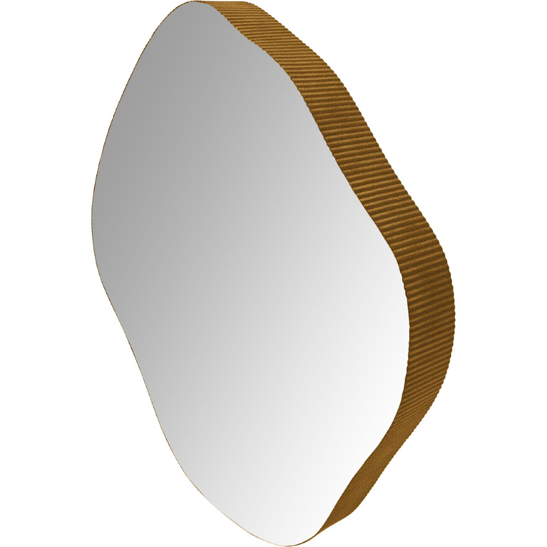 Irregular Metal Framed Mirror in Aged Champagne Finish 81cm-B